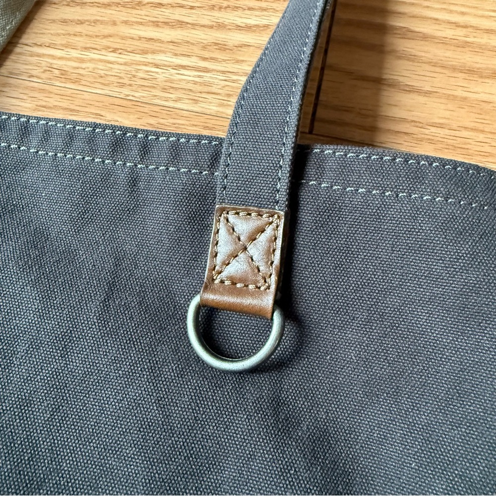 Alternative Apparel Cotton Shopper Tote Bag Canvas Duck Leather Tabs - Picture 6 of 13
